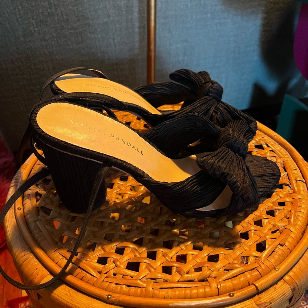 Loeffler Randall Camellia Pleated Heel (black 7.5)